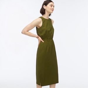 J.Crew Button-Back Midi Dress Green size 8